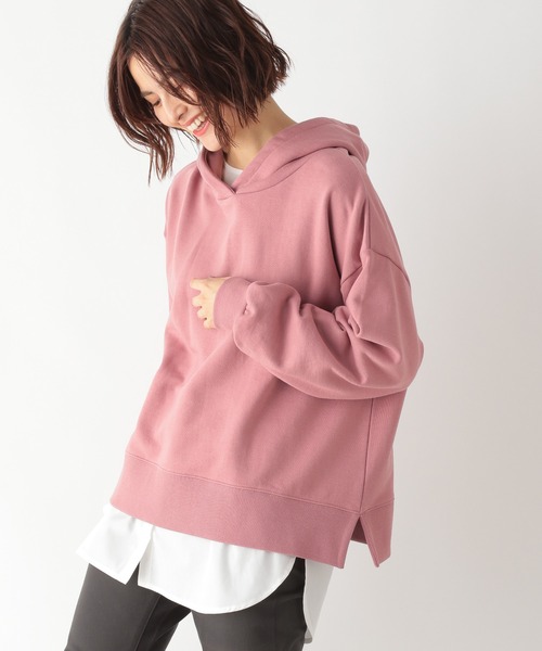 LEPSIM（レプシィム）の「【WEB限定】ルーズウラケフードパーカー　873176（パーカー・レディース・アイボリー/ミント/グレイッシュベージュ/カーキ/モカ/ブラック/オフホワイト/ブラウン/ピンク/ブルー/ライトベージュ・FREE）」の11枚目の写真