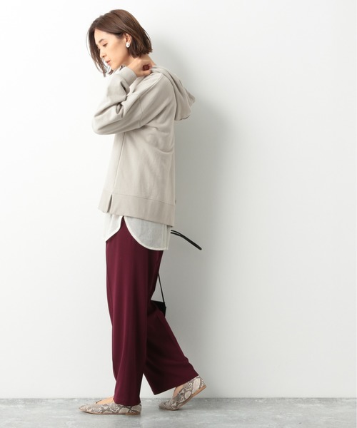 LEPSIM（レプシィム）の「【WEB限定】ルーズウラケフードパーカー　873176（パーカー・レディース・アイボリー/ミント/グレイッシュベージュ/カーキ/モカ/ブラック/オフホワイト/ブラウン/ピンク/ブルー/ライトベージュ・FREE）」の17枚目の写真