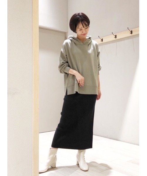 LEPSIM（レプシィム）の「【WEB限定】ルーズウラケフードパーカー　873176（パーカー・レディース・アイボリー/ミント/グレイッシュベージュ/カーキ/モカ/ブラック/オフホワイト/ブラウン/ピンク/ブルー/ライトベージュ・FREE）」の21枚目の写真