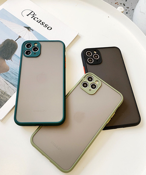 c.u.l（シーユーエル）の「【c.u.l】バンパー風 フレーム マット クリア iPhoneカバー アイフォンケース ipc484（スマホケース/カバー・レディース・ブラック/グリーン/ライトグリーン/レッド/ブルー・K/F/A/E/J/D/B/I）」の8枚目の写真