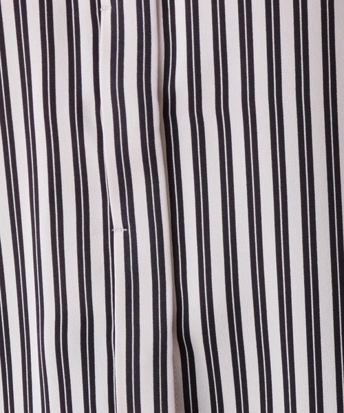 大きいサイズあり 13号 15号 セール トップス ストライプスタンドカラーブラウス シャツ ブラウス Soup スープ のファッション