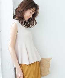 ROPE' PICNIC | 【新色追加】ノースリーブペプラムトップス(ニット/セーター)