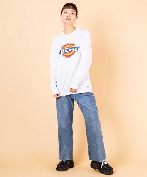 Dickies（ディッキーズ）の「∴WEGO/Dickies 別注ロゴプリントロンT（Tシャツ/カットソー・メンズ・ダークグリーン/ブラック/ホワイト・MEDIUM/LARGE）」の4枚目の写真