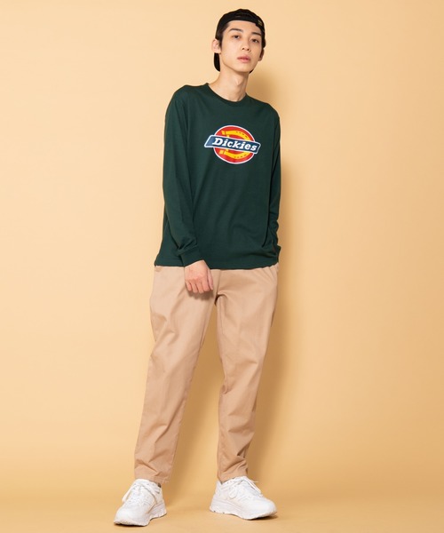 Dickies（ディッキーズ）の「∴WEGO/Dickies 別注ロゴプリントロンT（Tシャツ/カットソー・メンズ・ダークグリーン/ブラック/ホワイト・MEDIUM/LARGE）」の19枚目の写真