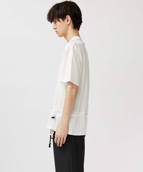 ETHOSENS（エトセンス）の「【ETHOSENS】ストリングベルトティーシャツ（Tシャツ/カットソー・メンズ・ホワイト/ブラック/サックスブルー・1/2/3）」の8枚目の写真