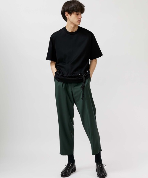 ETHOSENS（エトセンス）の「【ETHOSENS】ストリングベルトティーシャツ（Tシャツ/カットソー・メンズ・ホワイト/ブラック/サックスブルー・1/2/3）」の11枚目の写真