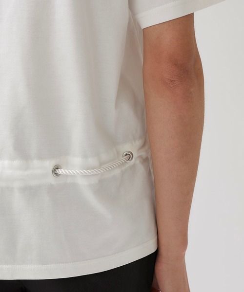 ETHOSENS（エトセンス）の「【ETHOSENS】ストリングベルトティーシャツ（Tシャツ/カットソー・メンズ・ホワイト/ブラック/サックスブルー・1/2/3）」の14枚目の写真