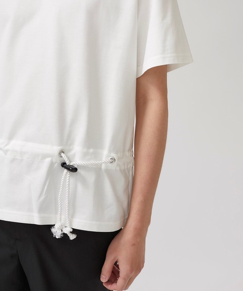 ETHOSENS（エトセンス）の「【ETHOSENS】ストリングベルトティーシャツ（Tシャツ/カットソー・メンズ・ホワイト/ブラック/サックスブルー・1/2/3）」の18枚目の写真