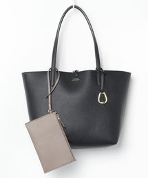 リバーシブル♪【Ralph Lauren】フェイクレザー トートバッグ LAUREN RALPH LAUREN（ローレン ラルフ ローレン）の「フェイク
