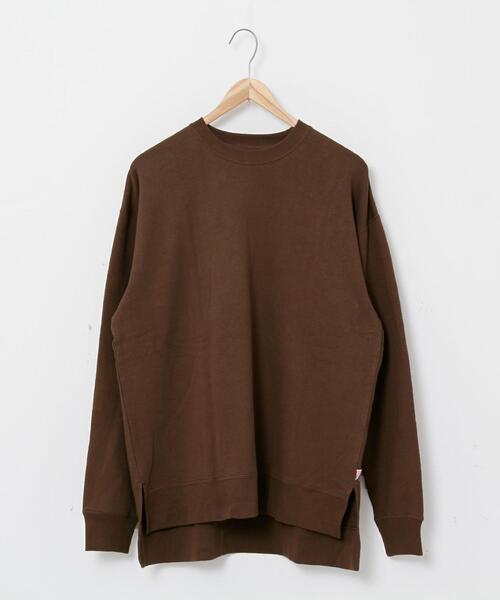 coen（コーエン）の「【WEB限定】USAコットンスウェットスリットクルーネックトレーナー#（スウェット・メンズ・ホワイト/ダークブラウン/ブラック/ライトピンク/ナチュラル/ターコイズブルー/ケリー/ダークグレー/ベージュ/ネイビー/その他1・X-LARGE/LARGE/MEDIUM/SMALL）」の5枚目の写真