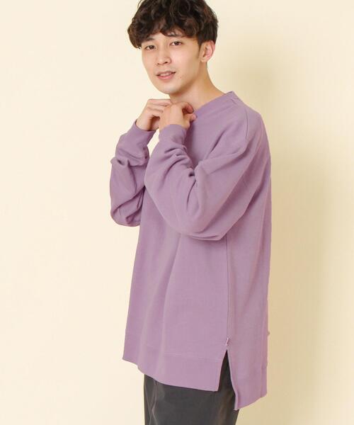 coen（コーエン）の「【WEB限定】USAコットンスウェットスリットクルーネックトレーナー#（スウェット・メンズ・ホワイト/ダークブラウン/ブラック/ライトピンク/ナチュラル/ターコイズブルー/ケリー/ダークグレー/ベージュ/ネイビー/その他1・X-LARGE/LARGE/MEDIUM/SMALL）」の11枚目の写真