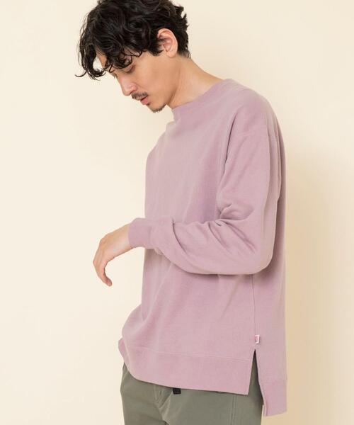 coen（コーエン）の「【WEB限定】USAコットンスウェットスリットクルーネックトレーナー#（スウェット・メンズ・ホワイト/ダークブラウン/ブラック/ライトピンク/ナチュラル/ターコイズブルー/ケリー/ダークグレー/ベージュ/ネイビー/その他1・X-LARGE/LARGE/MEDIUM/SMALL）」の10枚目の写真