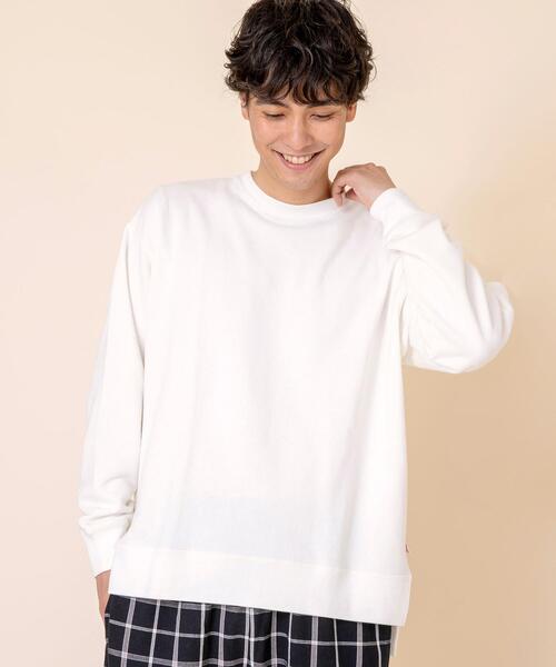 coen（コーエン）の「【WEB限定】USAコットンスウェットスリットクルーネックトレーナー#（スウェット・メンズ・ホワイト/ダークブラウン/ブラック/ライトピンク/ナチュラル/ターコイズブルー/ケリー/ダークグレー/ベージュ/ネイビー/その他1・X-LARGE/LARGE/MEDIUM/SMALL）」の2枚目の写真