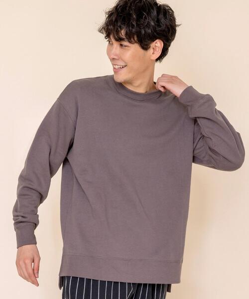 coen（コーエン）の「【WEB限定】USAコットンスウェットスリットクルーネックトレーナー#（スウェット・メンズ・ホワイト/ダークブラウン/ブラック/ライトピンク/ナチュラル/ターコイズブルー/ケリー/ダークグレー/ベージュ/ネイビー/その他1・X-LARGE/LARGE/MEDIUM/SMALL）」の13枚目の写真