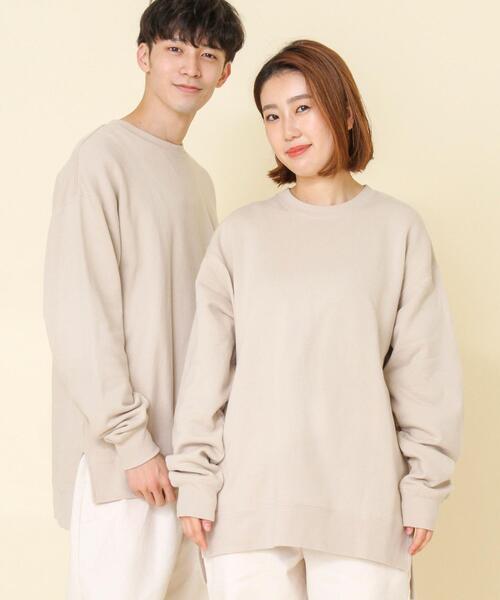 coen（コーエン）の「【WEB限定】USAコットンスウェットスリットクルーネックトレーナー#（スウェット・メンズ・ホワイト/ダークブラウン/ブラック/ライトピンク/ナチュラル/ターコイズブルー/ケリー/ダークグレー/ベージュ/ネイビー/その他1・X-LARGE/LARGE/MEDIUM/SMALL）」の16枚目の写真