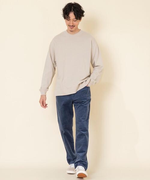 coen（コーエン）の「【WEB限定】USAコットンスウェットスリットクルーネックトレーナー#（スウェット・メンズ・ホワイト/ダークブラウン/ブラック/ライトピンク/ナチュラル/ターコイズブルー/ケリー/ダークグレー/ベージュ/ネイビー/その他1・X-LARGE/LARGE/MEDIUM/SMALL）」の22枚目の写真