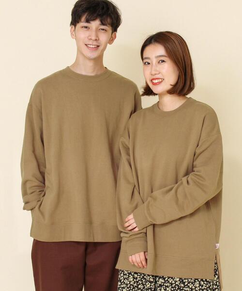 coen（コーエン）の「【WEB限定】USAコットンスウェットスリットクルーネックトレーナー#（スウェット・メンズ・ホワイト/ダークブラウン/ブラック/ライトピンク/ナチュラル/ターコイズブルー/ケリー/ダークグレー/ベージュ/ネイビー/その他1・X-LARGE/LARGE/MEDIUM/SMALL）」の21枚目の写真