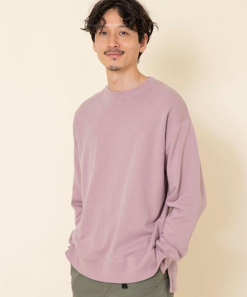 coen（コーエン）の「【WEB限定】USAコットンスウェットスリットクルーネックトレーナー#（スウェット・メンズ・ホワイト/ダークブラウン/ブラック/ライトピンク/ナチュラル/ターコイズブルー/ケリー/ダークグレー/ベージュ/ネイビー/その他1・X-LARGE/LARGE/MEDIUM/SMALL）」の19枚目の写真