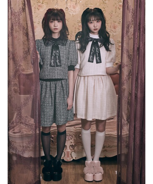 Ank Rouge（アンクルージュ）の「ツイードスカート（スカート・レディース・ピンク/ブラック・M）」の8枚目の写真