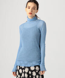 ウールリブ タートルネックプルオーバー