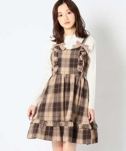 セール チェックフリルワンピース ワンピース Lodispotto ロディスポット のファッション通販 Zozotown