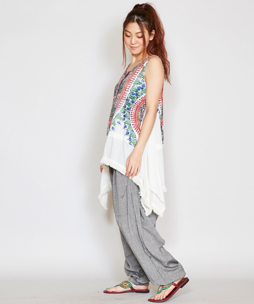 チャイハネ（チャイハネ）の「【チャイハネ】カダルサルエルパンツ（ユニセックス）（その他パンツ・メンズ・ブラック/オフホワイト/カーキ/グレー/レッド/パープル/ブラウン/ベージュ/ブルー/ダークパープル/ターコイズブルー/グリーン系その他・FREE）」の20枚目の写真