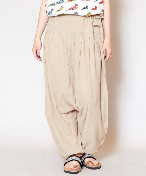 チャイハネ（チャイハネ）の「【チャイハネ】カダルサルエルパンツ（ユニセックス）（その他パンツ・メンズ・ブラック/オフホワイト/カーキ/グレー/レッド/パープル/ブラウン/ベージュ/ブルー/ダークパープル/ターコイズブルー/グリーン系その他・FREE）」の6枚目の写真