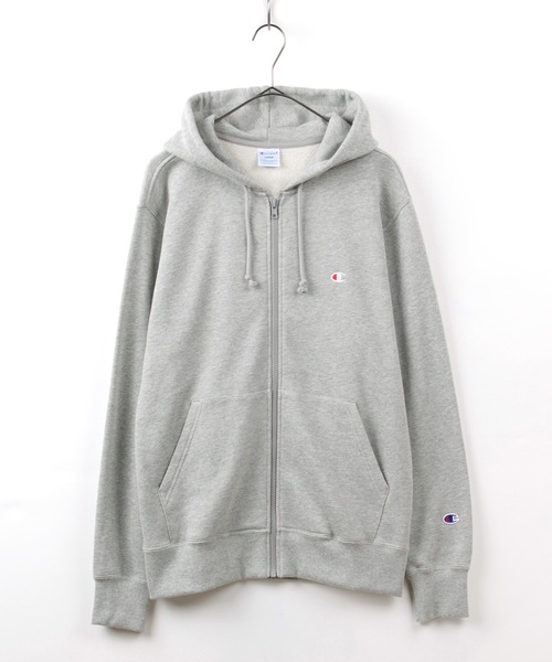 Champion(チャンピオン)の「【Champion/チャンピオン】 ロゴ刺繍 ワンポイント スウェットパーカー/ジップパーカー/フーディー(パーカー・メンズ・ネイビー/ブラック/グレー・XL/L/M)」の3枚目の写真