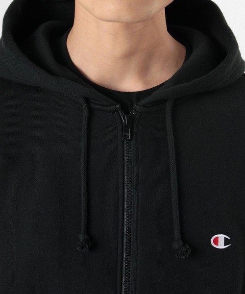 Champion(チャンピオン)の「【Champion/チャンピオン】 ロゴ刺繍 ワンポイント スウェットパーカー/ジップパーカー/フーディー(パーカー・メンズ・ネイビー/ブラック/グレー・XL/L/M)」の9枚目の写真