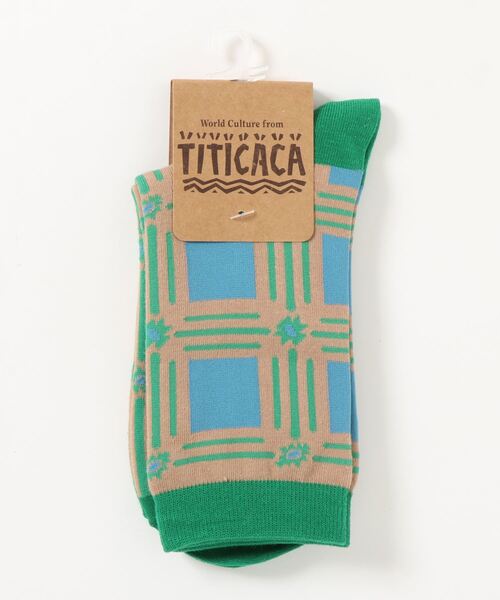 チチカカ（チチカカ）の「ナバホ＆スクエアパターンソックス 23-25cm（ソックス/靴下・レディース・ブラック/レッド/グリーン・FREE）」の8枚目の写真