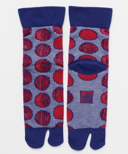 カヤ（カヤ）の「【カヤ】涼しさ、さらり 鹿の子編み足袋型くつ下23～25cm 水玉模様（ソックス/靴下・レディース・ブルー/ブラック/ネイビー・FREE）」の5枚目の写真