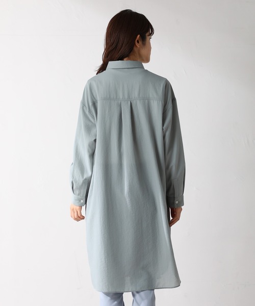 Honeys(ハニーズ)の「シャツワンピース(シャツワンピース・レディース・ネイビー/ベージュ/グリーン/ピンク・L/M/LL)」の9枚目の写真