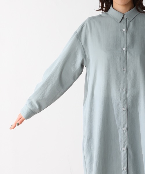 Honeys(ハニーズ)の「シャツワンピース(シャツワンピース・レディース・ネイビー/ベージュ/グリーン/ピンク・L/M/LL)」の11枚目の写真