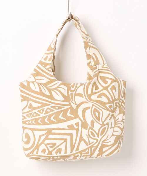 Kahiko（カヒコ）の「【Kahiko】ポリネシアントライバル柄ミニトートバッグ（トートバッグ・レディース・ベージュ/ネイビー/ブラウン/グリーン・FREE）」の2枚目の写真