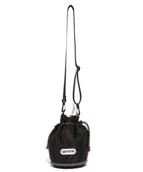 OUTDOOR PRODUCTS（アウトドアプロダクツ）の「OUTDOOR PRODUCTS/アウトドアプロダクツ MIRAMAR BAG バック 巾着バック ショルダーバック ミニ（ショルダーバッグ・メンズ・アイボリー/ブラック/レオパード・FREE）」の4枚目の写真