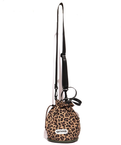 OUTDOOR PRODUCTS（アウトドアプロダクツ）の「OUTDOOR PRODUCTS/アウトドアプロダクツ MIRAMAR BAG バック 巾着バック ショルダーバック ミニ（ショルダーバッグ・メンズ・アイボリー/ブラック/レオパード・FREE）」の9枚目の写真