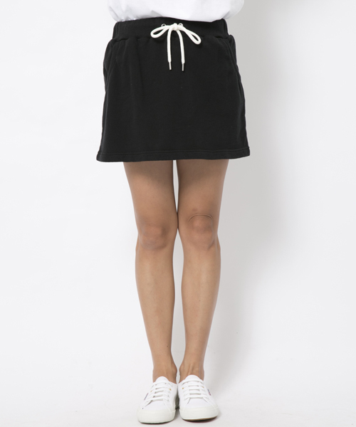 X-girl（エックスガール）の「【ViVi3月号掲載】VARIOUS SWEAT SKIRT（スカート・レディース・ネイビー/ブラック/アッシュ/ブルー・2/1）」の6枚目の写真