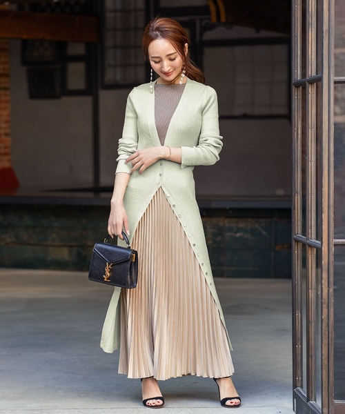 KOBE LETTUCE(コウベレタス)の「2タイプシアーリブニットカーディガン(カーディガン/ボレロ・レディース・ホワイト系その他/ブルー系その他/ベージュ/ミント/グレー/ライトブルー/ベージュ系その他/ホワイト系その他2/グリーン系その他/グレー系その他・1/2)」の8枚目の写真