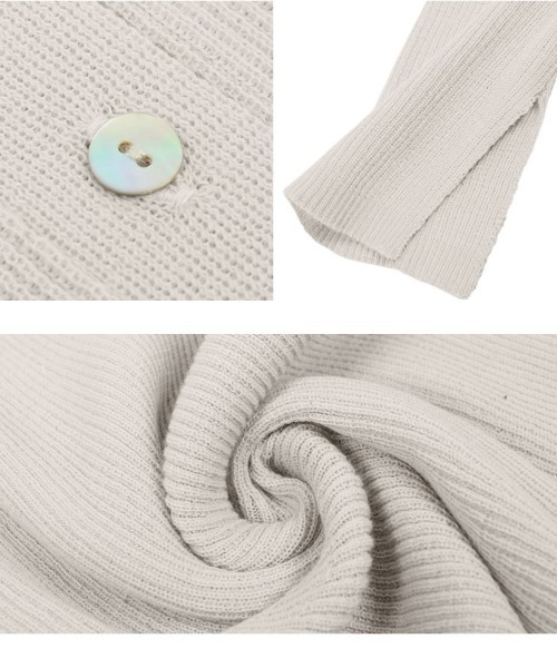 KOBE LETTUCE(コウベレタス)の「2タイプシアーリブニットカーディガン(カーディガン/ボレロ・レディース・ホワイト系その他/ブルー系その他/ベージュ/ミント/グレー/ライトブルー/ベージュ系その他/ホワイト系その他2/グリーン系その他/グレー系その他・1/2)」の18枚目の写真
