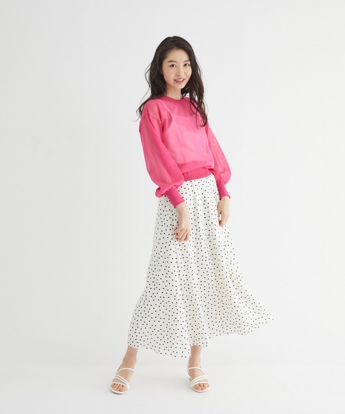 Rewde(ルゥデ)の「【雑誌掲載】シアーニットプルオーバー(1R14-03180)(ニット/セーター・レディース・ブラック/ピンク/ブルー・M)」の15枚目の写真