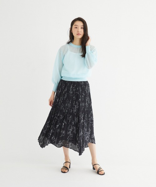 Rewde(ルゥデ)の「【雑誌掲載】シアーニットプルオーバー(1R14-03180)(ニット/セーター・レディース・ブラック/ピンク/ブルー・M)」の20枚目の写真