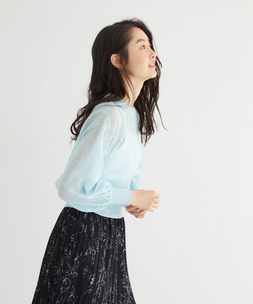 Rewde(ルゥデ)の「【雑誌掲載】シアーニットプルオーバー(1R14-03180)(ニット/セーター・レディース・ブラック/ピンク/ブルー・M)」の10枚目の写真