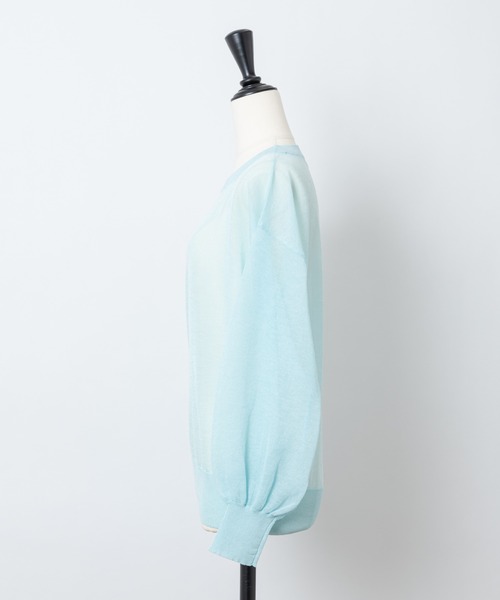 Rewde(ルゥデ)の「【雑誌掲載】シアーニットプルオーバー(1R14-03180)(ニット/セーター・レディース・ブラック/ピンク/ブルー・M)」の7枚目の写真