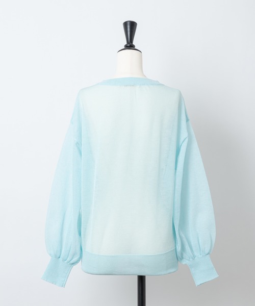 Rewde(ルゥデ)の「【雑誌掲載】シアーニットプルオーバー(1R14-03180)(ニット/セーター・レディース・ブラック/ピンク/ブルー・M)」の5枚目の写真