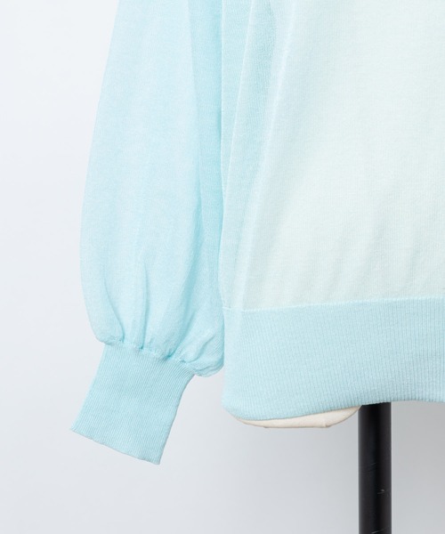 Rewde(ルゥデ)の「【雑誌掲載】シアーニットプルオーバー(1R14-03180)(ニット/セーター・レディース・ブラック/ピンク/ブルー・M)」の21枚目の写真