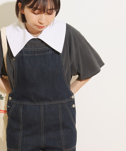 Factor=（ファクターイコール）の「つけ襟風ビックカラーノースリーブカットソー（付け襟・レディース・ホワイト系1/ホワイト系2/ブラック系1/ブラック系2・FREE）」の2枚目の写真