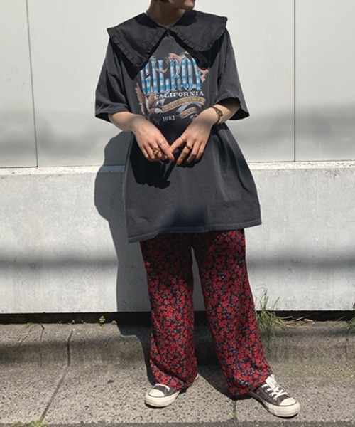 Factor=（ファクターイコール）の「つけ襟風ビックカラーノースリーブカットソー（付け襟・レディース・ホワイト系1/ホワイト系2/ブラック系1/ブラック系2・FREE）」の6枚目の写真