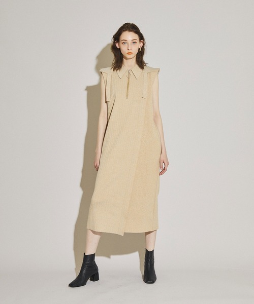 UNITED TOKYO（ユナイテッドトウキョウ）の「メランジグライドニットワンピース（ワンピース・レディース・ベージュ/ブルー/ライトベージュ・FREE）」の10枚目の写真