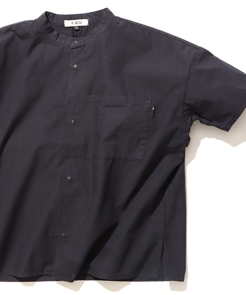 F.O.U(エフオーユー)の「F.O.U/エフオーユー オーバーサイズボックスシャツ(シャツ/ブラウス・キッズ・ライトブルー/ブラック/ピンク・120/140)」の3枚目の写真