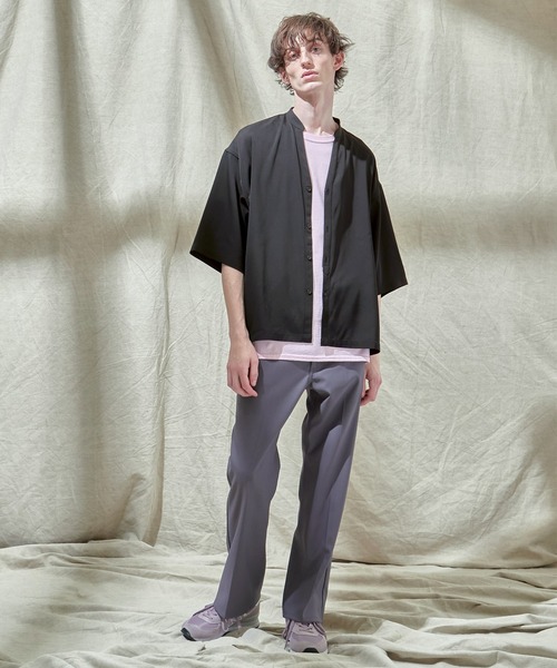 EMMA CLOTHES(エマクローズ)の「トロミオーバーサイズドルマン VネックスキッパーS/Sシャツ フハクカーディガン EMMA CLOTHES(カーディガン/ボレロ・メンズ・ネイビー/ブラック/グリーン系その他/ライトグレー/ブルー系その他/ベージュ・M/L)」の17枚目の写真